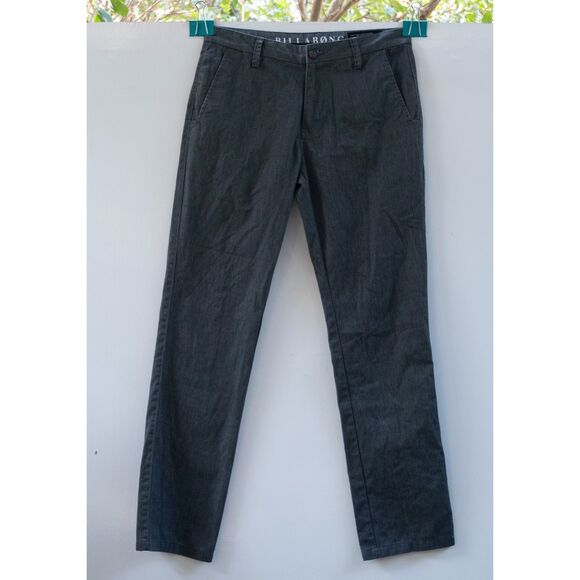 Billabong Pants Men's 31 Gray Chino Carter Narrow Straight Leg Fit Casual 31x32 - Picture 1 of 5